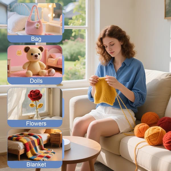 Hobekoee utbytbara rundstickor set Blue