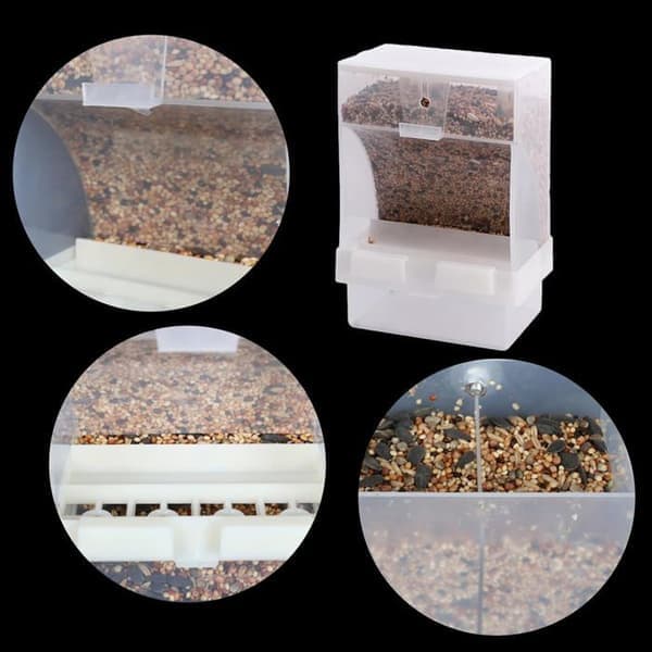 2 stk. 450g burfuglefoderautomat Automatisk fuglefoderautomat Automatisk frødispenser
