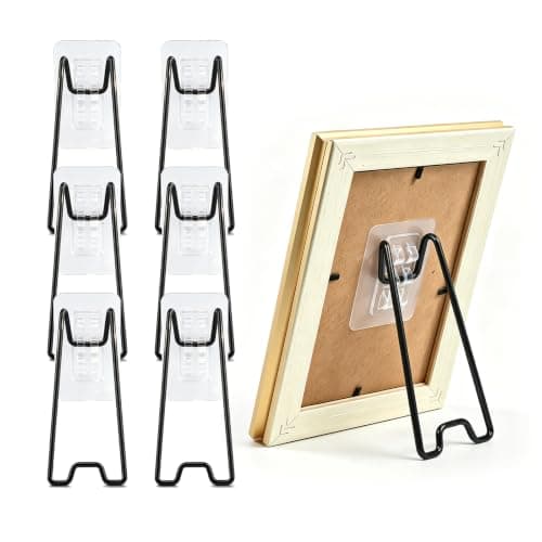 Ziopetru 6-pack tavelramsstöd, metallstöd för 5,9-10,2\" ramar