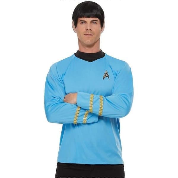 Unisex voksen uniformskostume, blå, størrelse L