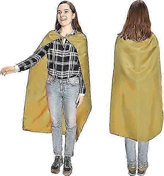 Superheltekapper og masker til voksne, Halloween-kostumer voksen kappe superheltefestkapper, guld gold