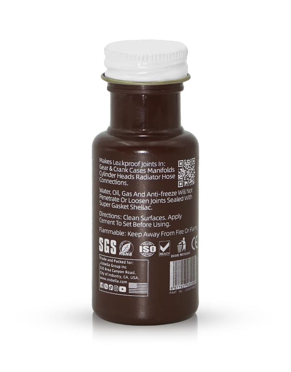 Visbella Packning Shellac Compound Topplockspackning Tätningsmedel Flytande Packningstillverkare 2oz.