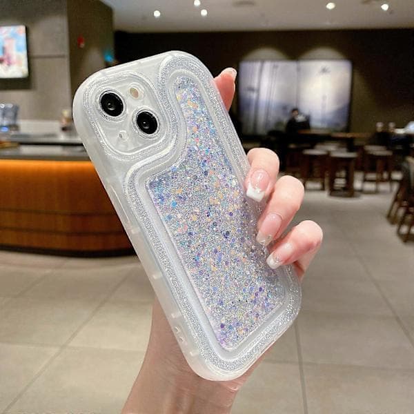 Glinsende paljetter Glitter Epoxy-deksel til iPhone 12 Pro Max