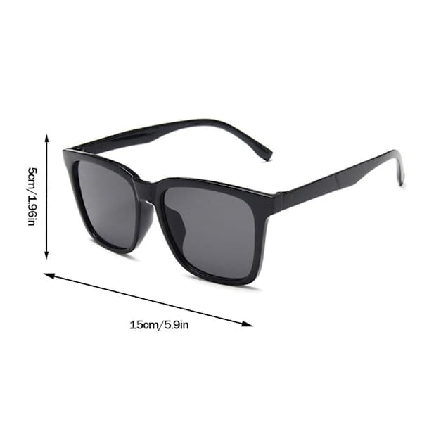 Mode Retro Firkantede Solbriller Flade Mænd H8B5 Sorte onesize Black onesize