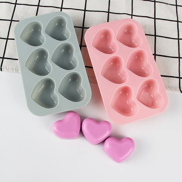 stykker kakeform hjerte bakeform silikon liten hjerteform muffins bakeplate isbitform såpe bakeform 2