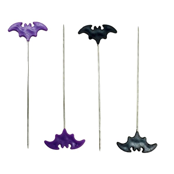 100 stk flaggermusformede synåler, Halloween-nåler for kleslaging og broderi 100 pcs