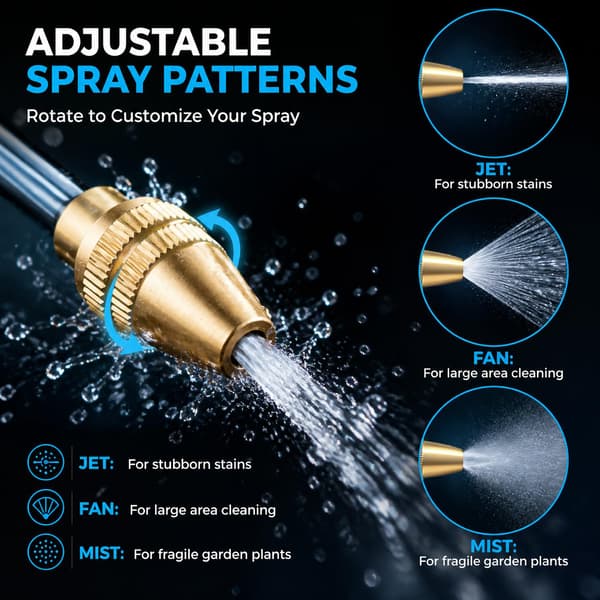 Metallslangmunstycke med tvåldispenser, högtrycksskumsspruta Long Nozzle