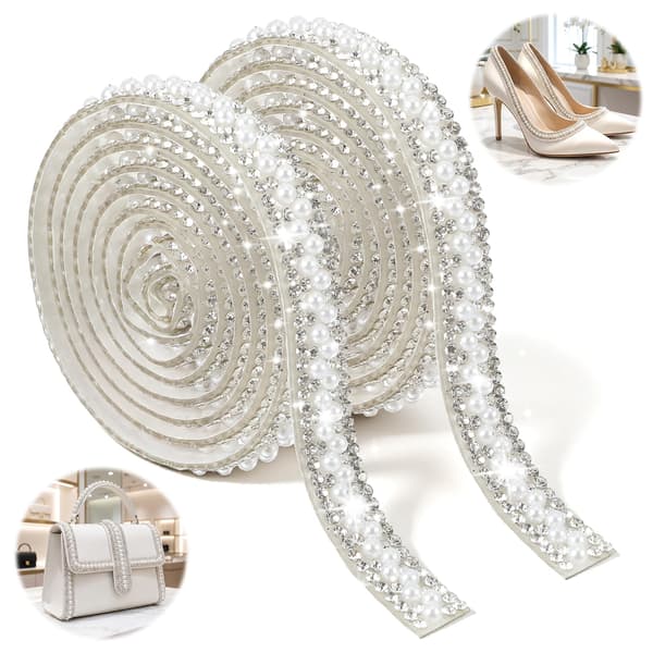 Perle-rhinestone-tape, selvklebende strimler for DIY
