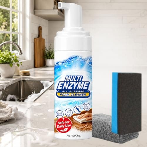 WUEOCU Multi Enzyme All Purpose Foam Cleaner, Multi Enzyme Foam, for Upholstery, Kitchen, Carpet & Car Interior, 7FL OZ (2PC) : Bil 2PC