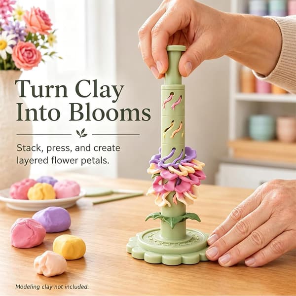 Modulær leireblomstmaker, DIY leireblomstbukettlaging sett pressform