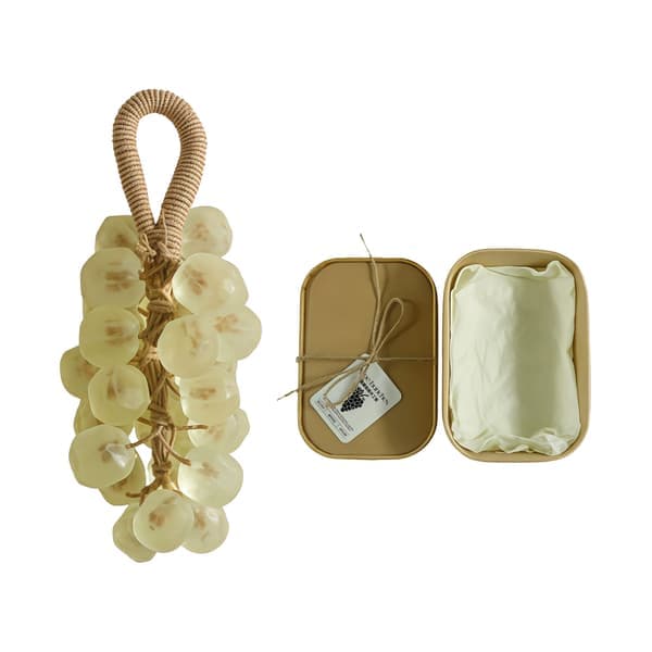 Jasmin ädelsten druvtvål (presentförpackning) - 25 stycken/låda, handgjord DIY ädelsten transparent druvklasetvål presentförpackning, mild