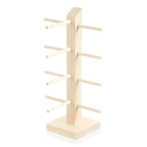 Træ solbrillestativ, solbrilledisplaystativ, firelags brilleholder, organizer