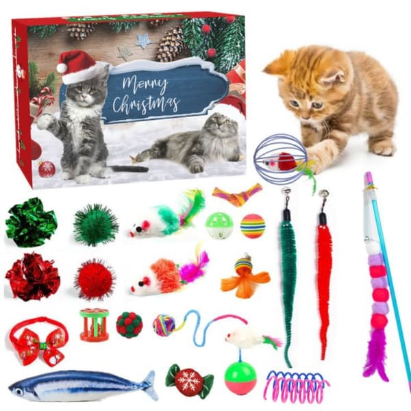 Børnejulekalender Jule-nedtælling Blind Box Legetøj DIY Afrivningskalender Juleoverraskelsesgave - CW-01 Katteboks CW-01 Cat Box