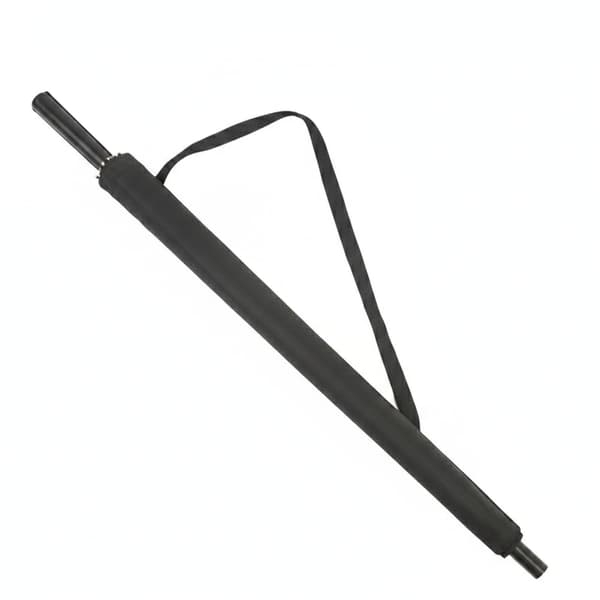 Slank cylindrisk ærme til kunstplakater og -tryk, sort polyesterbærerør med justerbar crossbody-rem