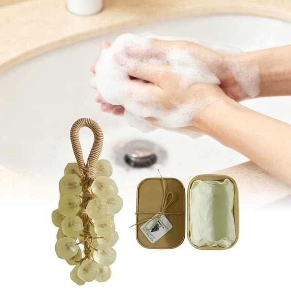 Jasmin ädelsten druvtvål (presentförpackning) - 25 stycken/låda, handgjord DIY ädelsten transparent druvklasetvål presentförpackning, mild