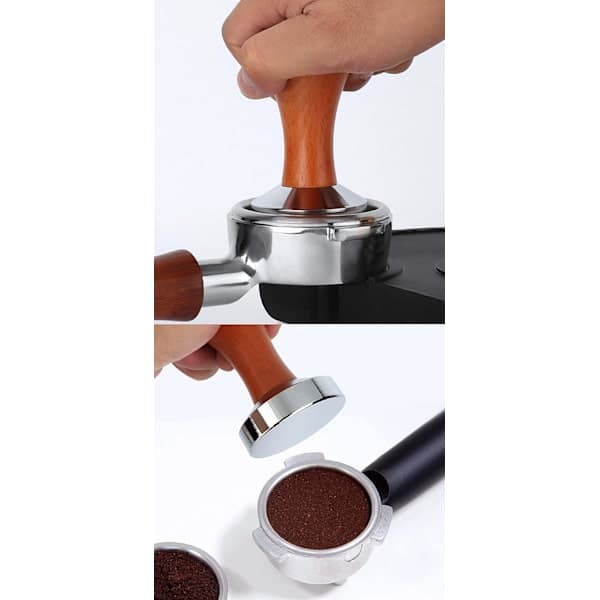51 mm, espressopress i rostfritt stål