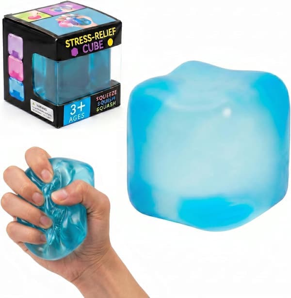 Needoh Nice Cube Stressboll & Tankeleksak Blå Blå