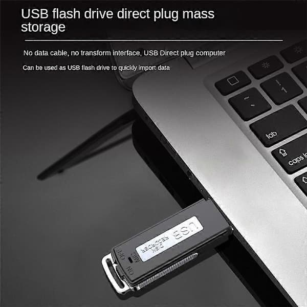 USB-flashdrev stemmeoptager genopladelig digital lydoptager til pc-mødeinterview Re 16G