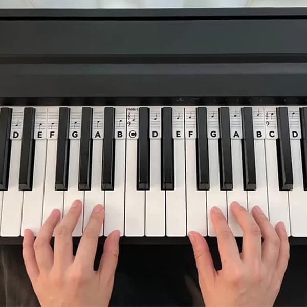 Avtakbare etiketter for piano / keyboard - 61 tangenter