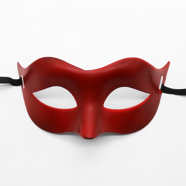 Halloween halvmask för maskerad, slät och blank - Silver Silver