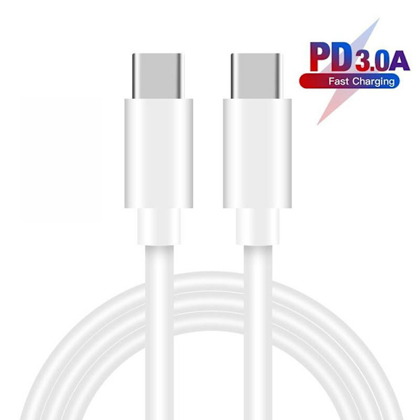 For Apple USB-C til USB-C ladekabel, 1 meter hvit