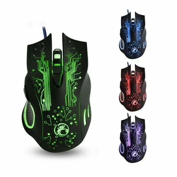 Gamingmus med skiftende lys / Computermus - Estone X9 Sort