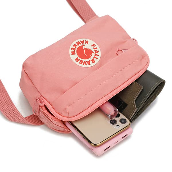 Lille lærred taljetaske til mænd/kvinder, bæltetaske, lyserød Pink