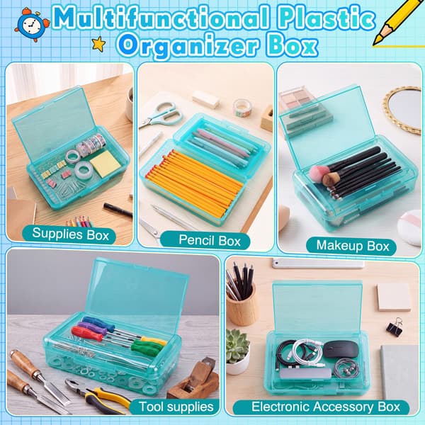 Blulu 6-pack dubbla pennfodral med stor kapacitet, blågrön Teal / 6