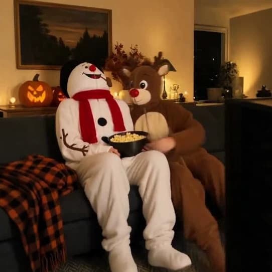 Julpyjamas i one-piece-modell - Ren L Reindeer L