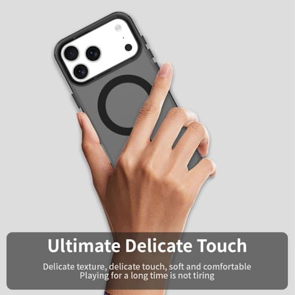 iPhone 17 Pro Max Cover – Candy Magsafe PC Hybrid TPU, Sort Svart