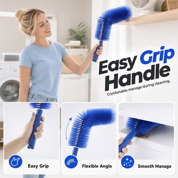 Bøjelige mikrofiberstøvbørster (grå) Gray