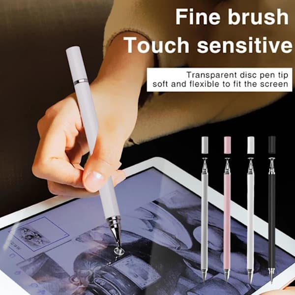 Universal Stylus Pen til iPhone iPad Tablet Telefon Android T0X2 sort one-size black one-size