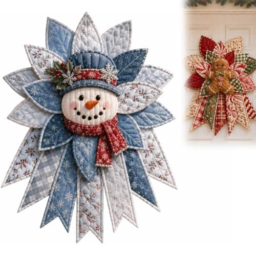Vinowg Festlig Quiltad Juldörrhängare DIY Sykit (#D) #D