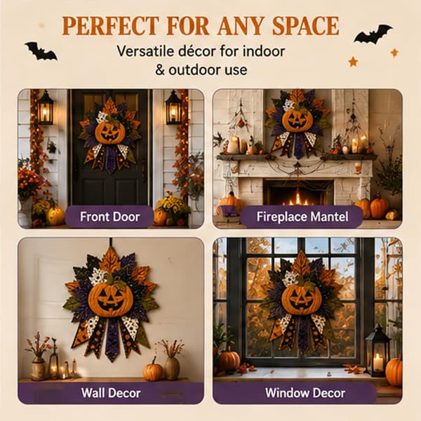 DIY Quiltet Halloween Græskar Dørhænger Sæt Håndlavet Patchwork (Rensdyr) Reindeer