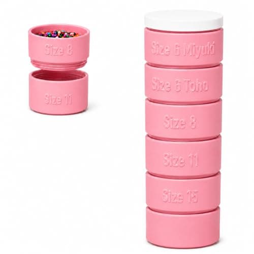 Stabelbar frøperlesi til 5 størrelser til 1,5-4,5 mm perler, 6-kops sæt
