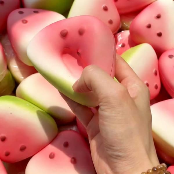 1 - 5 st Vattenmelon Taba Squishy, Långsam Återhämtning, Ångestlindrande Leksak 4 st 4PCS
