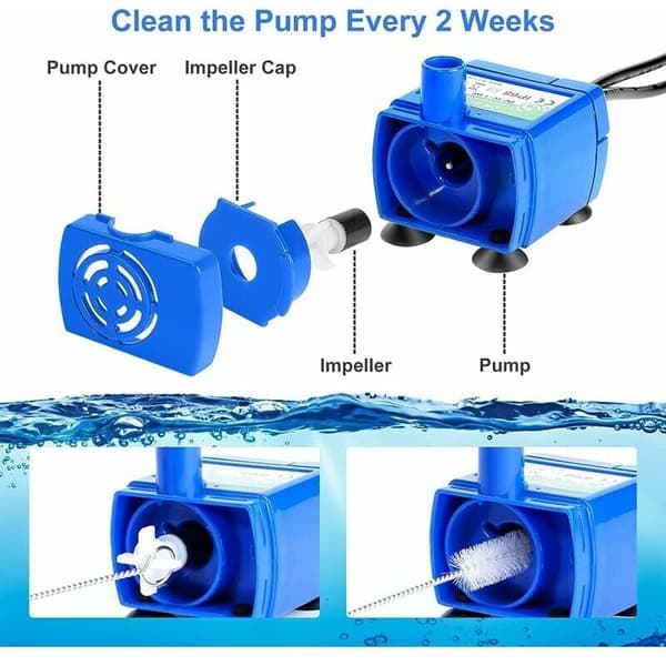 Kattvattenfontänpump, DR - DC160 Uppgraderad Kattvattenfontänpump, Motorbyte