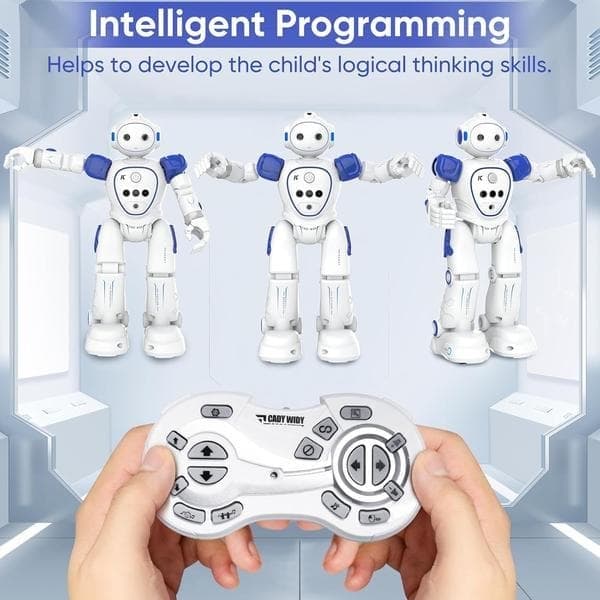 Robotlegetøj, RC-robot til børn med gestusstyring, intelligent programmerbar robot, USB-opladning, musik- og danse-legetøj