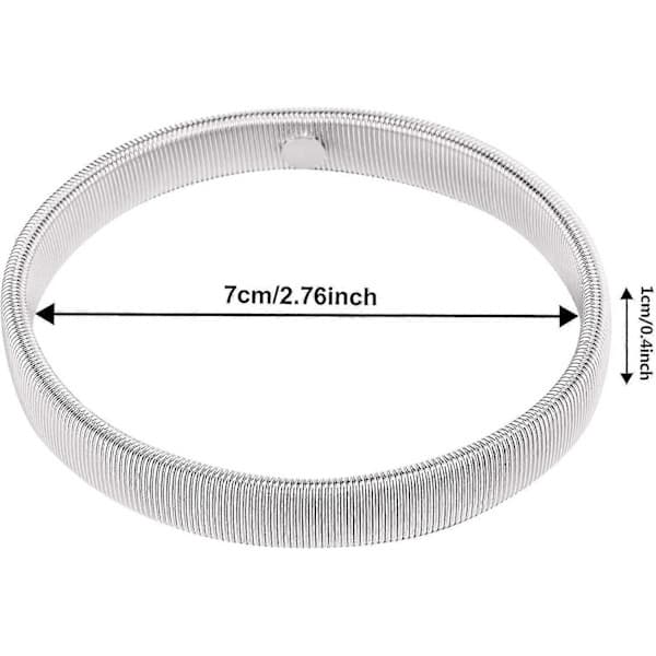Ärmhållare 3 par, elastiska skjortärmhållare justerbara armbindlar silver