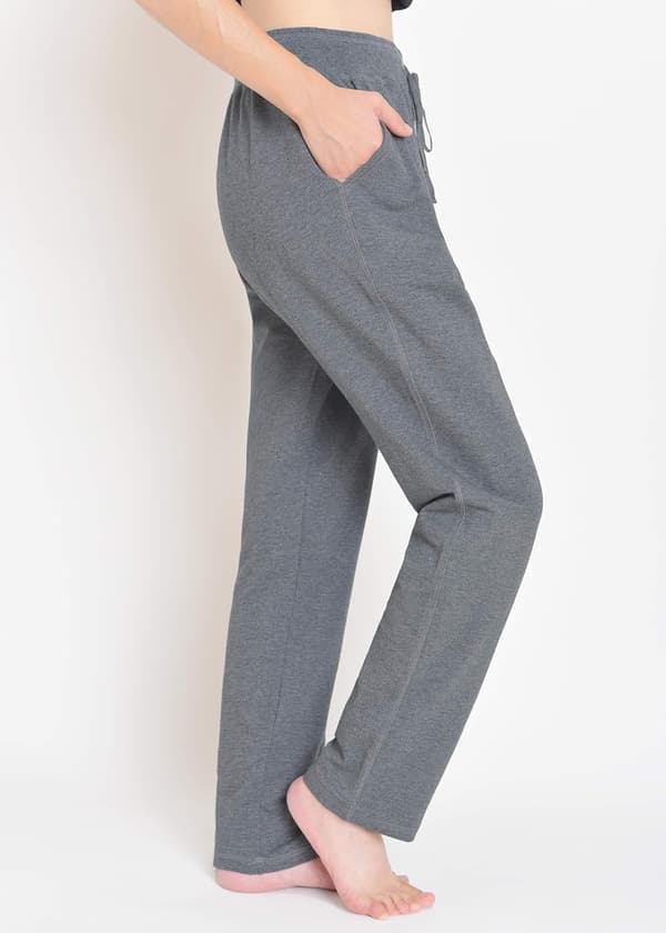 Sweatpants i bomuld til kvinder med lommer