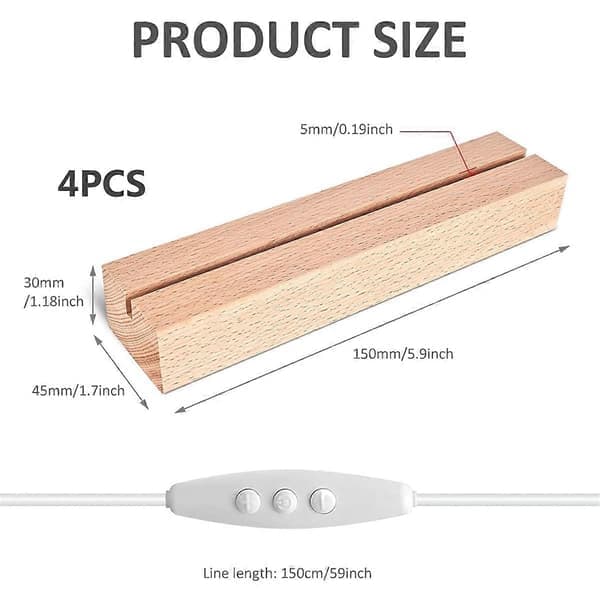 LED træbase, LED lysbase, USB trælys