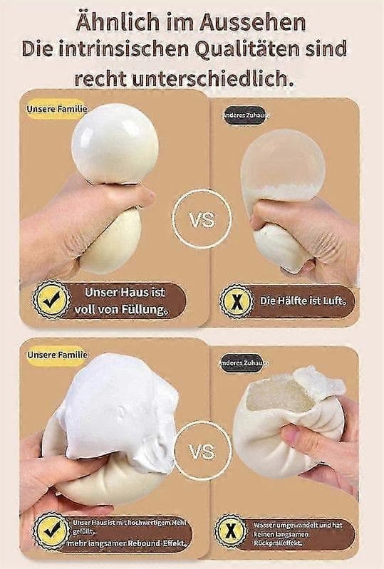 Myysteerinen Dumpling Squishy, 4 tuuman Jumbo Dumpling Stressipallo Uusi, G G