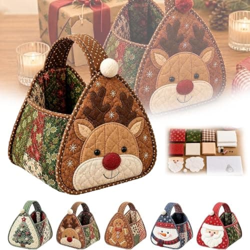 Julkaraktär Quiltad Bärkorg, DIY Tyg Sykorg Kit D