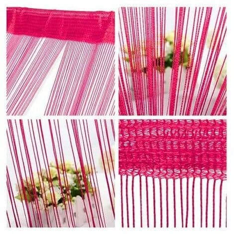 Lys Rosa Gardin Tråd Vindusdør Skillepanel Størrelse 100cm X 200cm