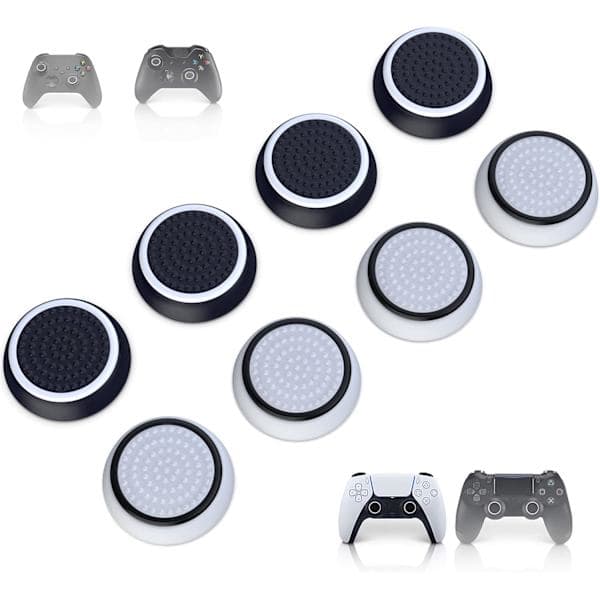 PS4 Xbox PS5 Tumspakstillbehörsset 8 delar Kontrollgrepp för Xbox One Series XS Nintendo Switch Pro Controller PS5 PS4 Gamepad-skydd