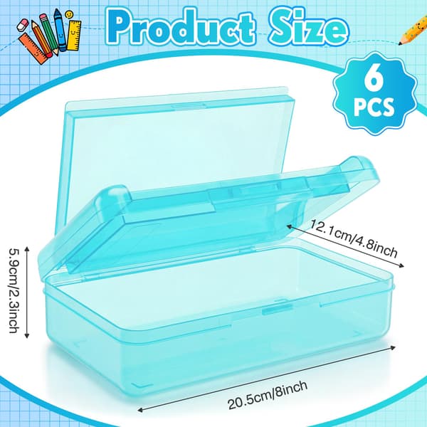 Blulu 6-pack dubbla pennfodral med stor kapacitet, blågrön Teal / 6