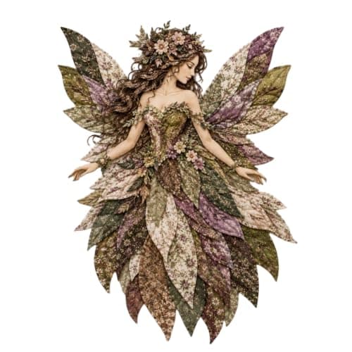 Wegodal Fairy Patchwork DIY, Morsomt Blomsterfe Patchwork Sysett Green