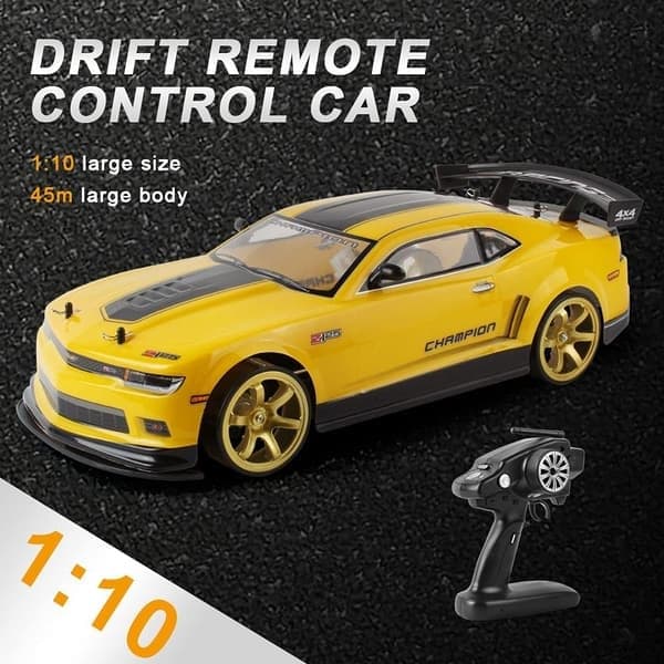 1:10 70Km/H 2.4G RC Bil Drift Racingbil 4WD Dubbla Batterier
