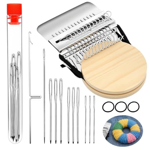 PatchMaker 2.0 Kit, Xincarimo Mini Bærbar Lapning Vævekit, Patchwork Væveværktøjssæt til Hurtig Syreparation, Vævestrikkesæt til