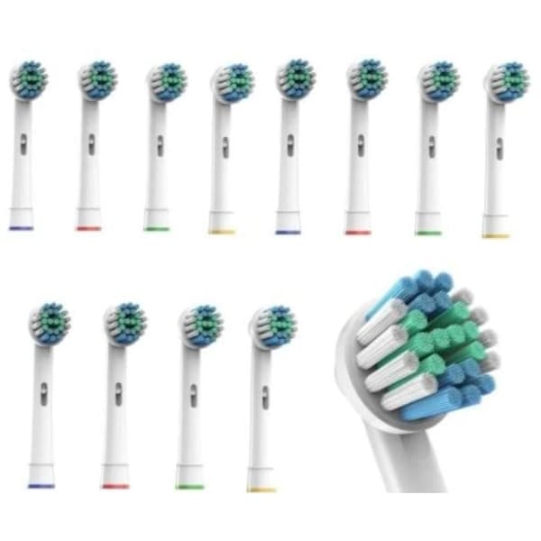 Oral-B-kompatible tannbørstehoder 12-pakning SB17A